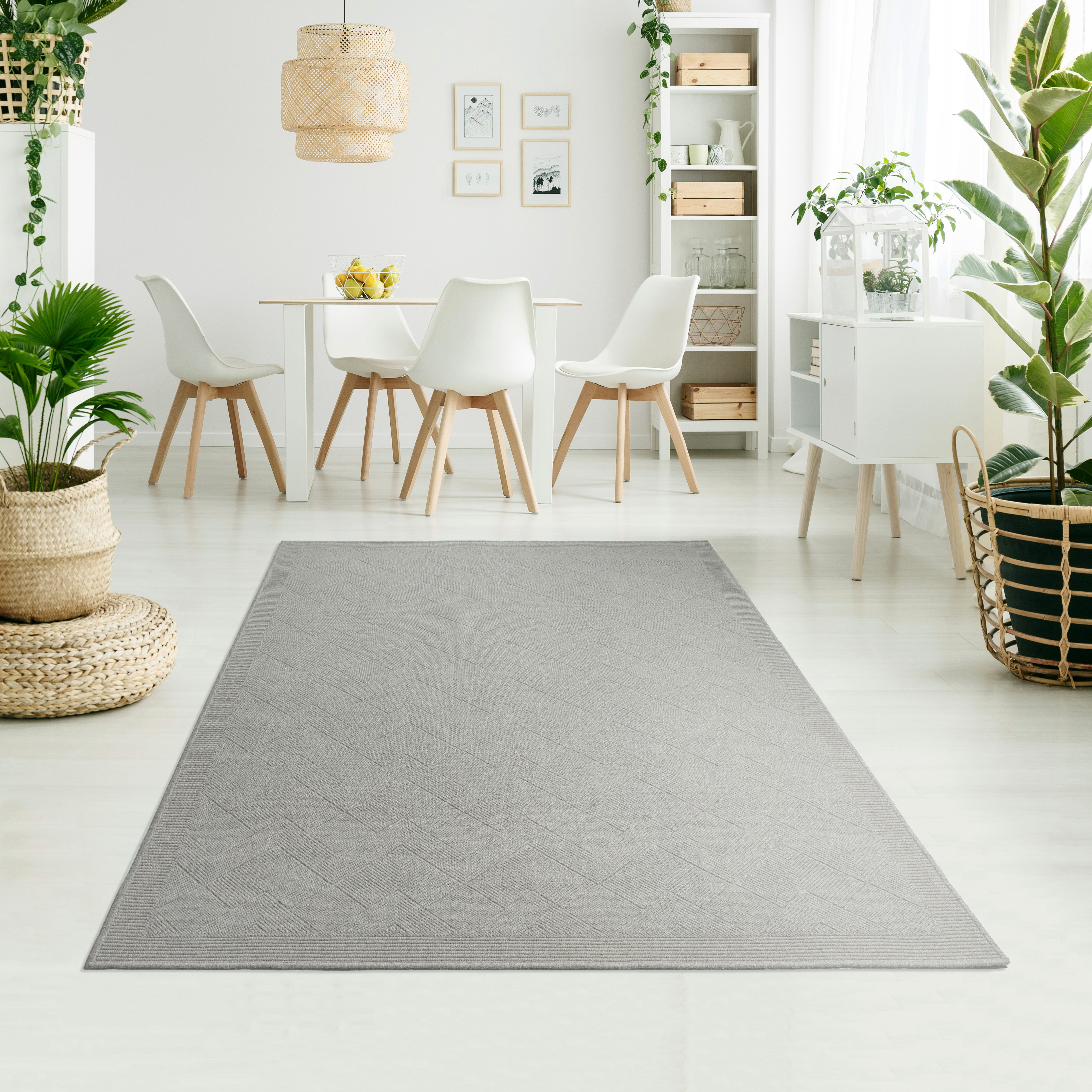 Wool Monochrome Grey Rug, Buy Organic Wool Grey Rug