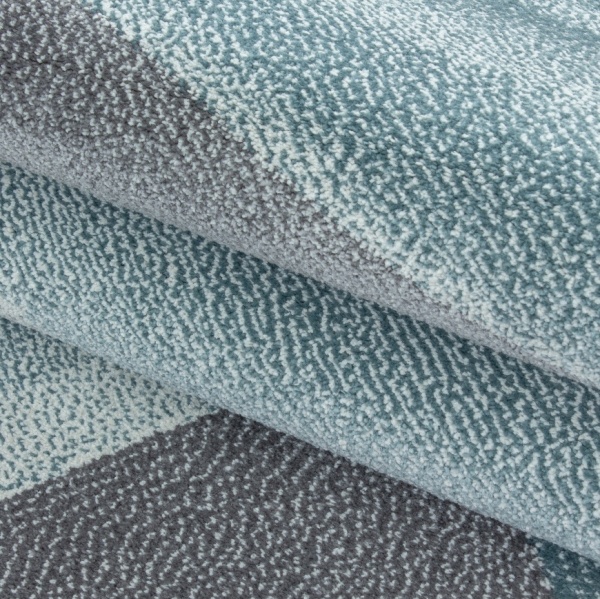 Jugend-Teppich Modern Abstrakte Muster Blau Meliert