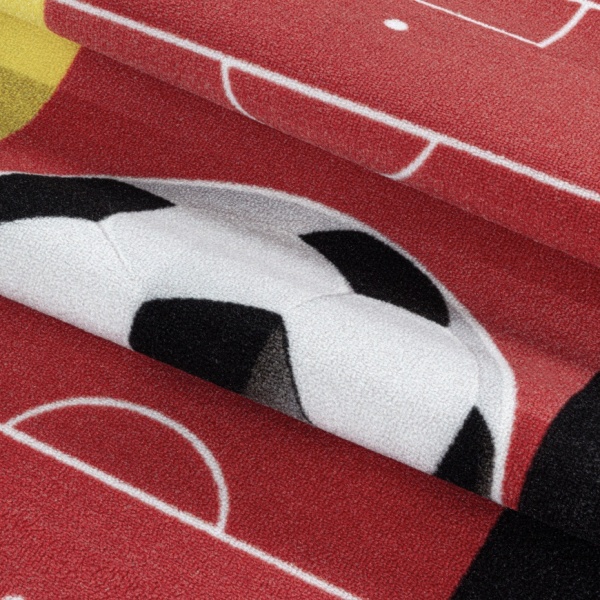 Spielteppich in Schwarz Rot Gold, Fuball Teppich Spielmatte